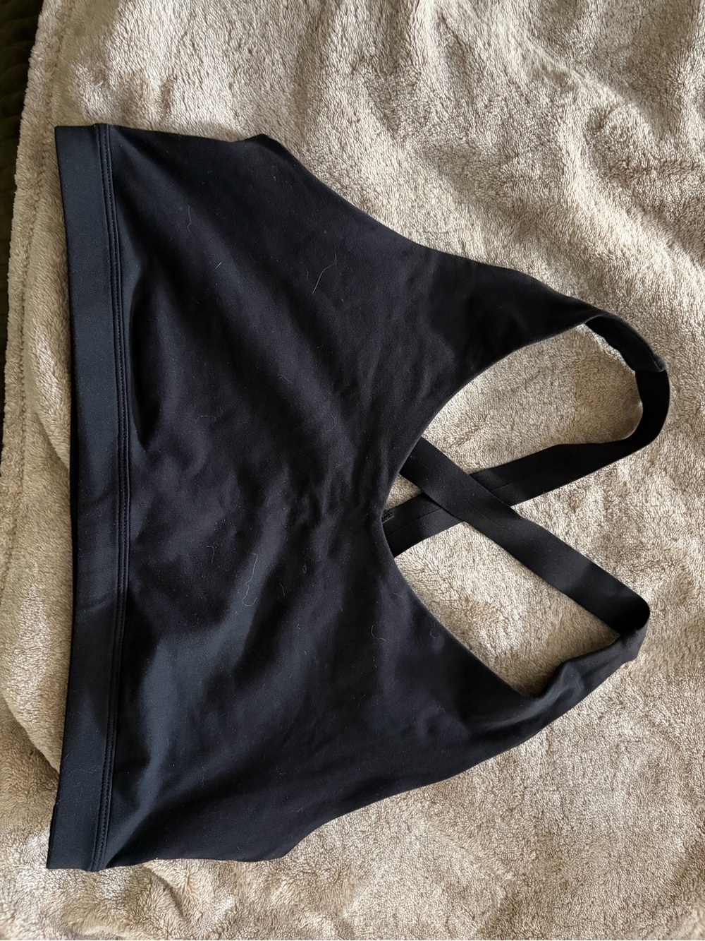 Prana Black Cross-Back Sports Bra